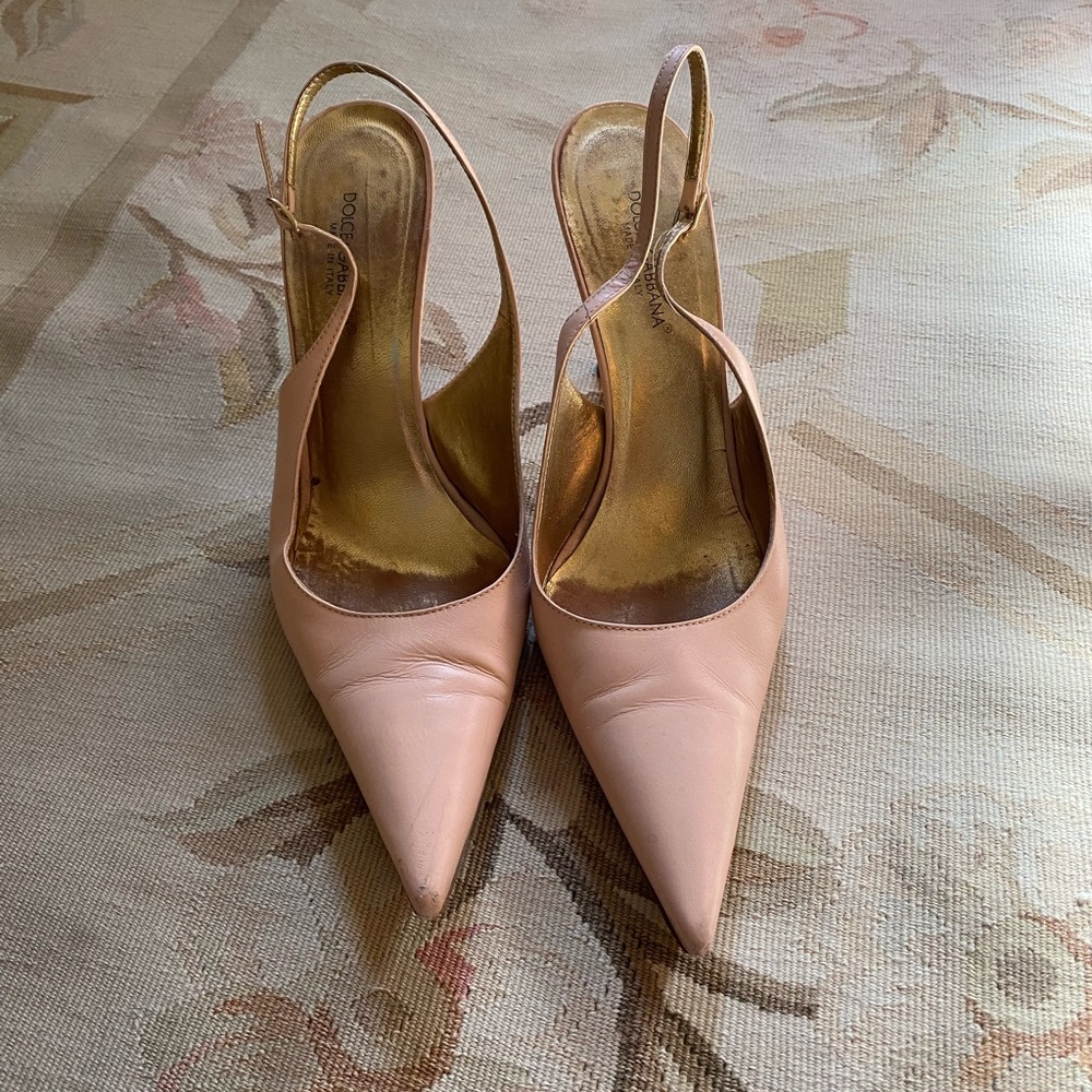 Pink Dolce & Gabbana Sling Back Heel Size 10.5